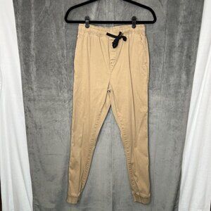 Ezekiel Jogger Pants 28 Elastic Drawstring Waist Tan Pockets‎